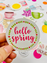 Load image into Gallery viewer, Hello Spring waterproof sticker
