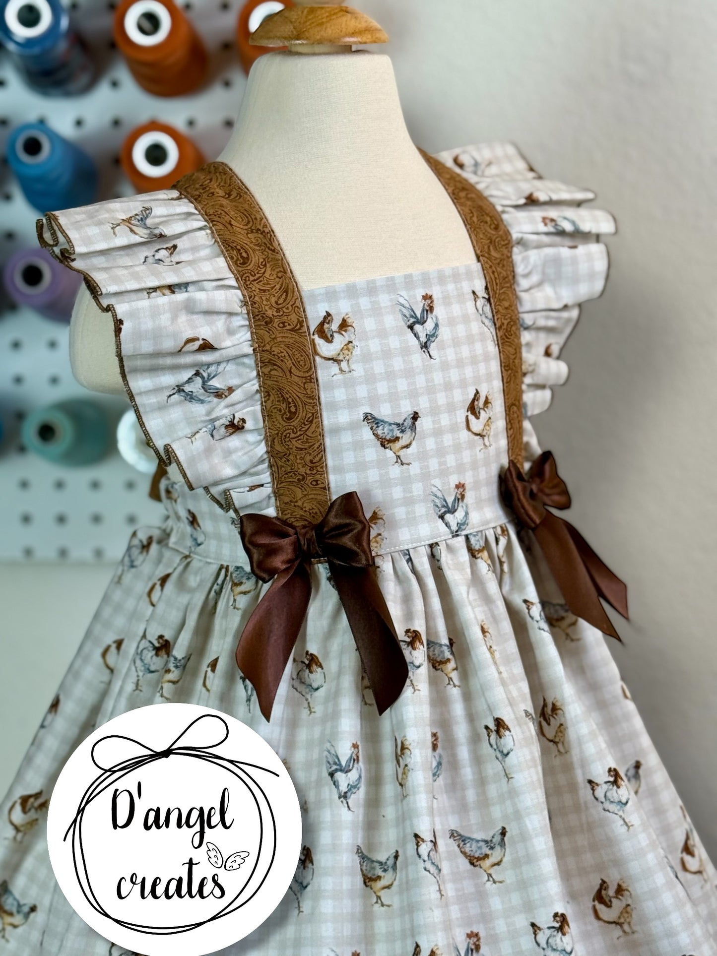 strapless open back dress Mini Chicken Farm Dress – D' Angel Creates