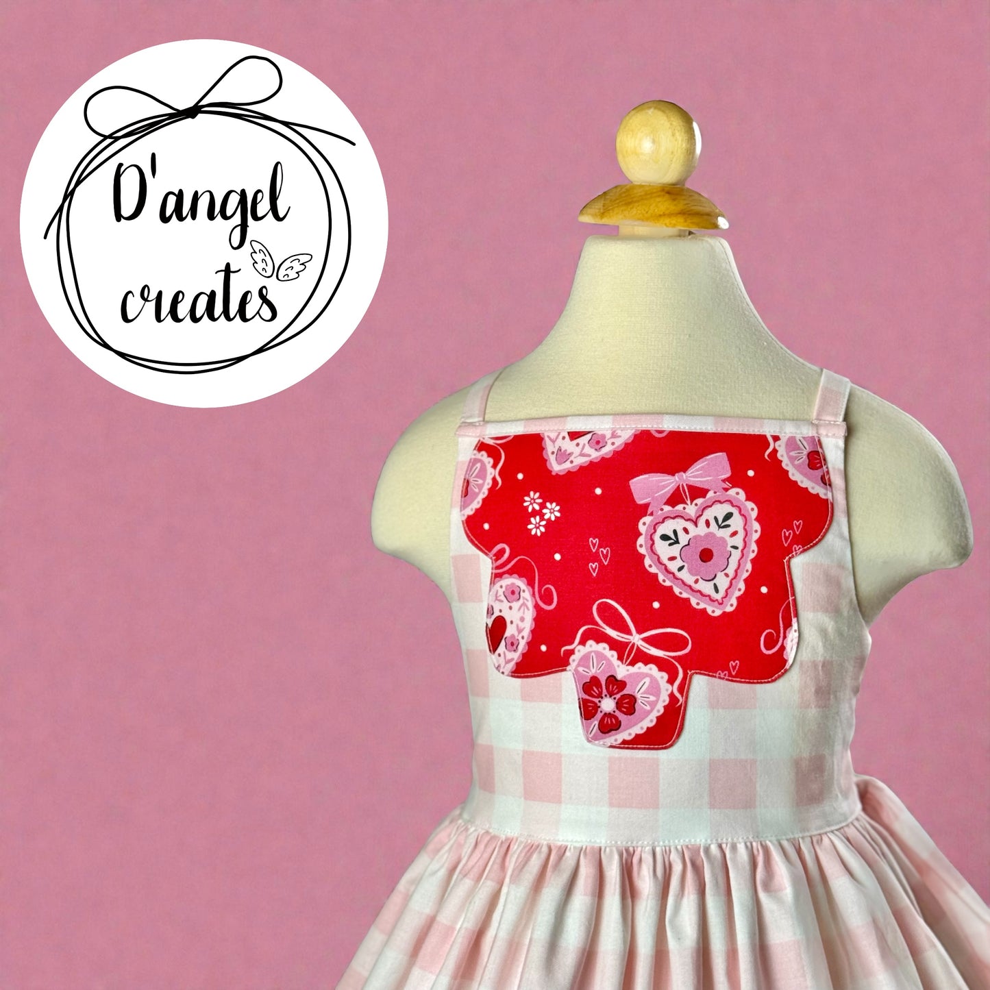 Valentine's Day, Hearts Cotton Dress