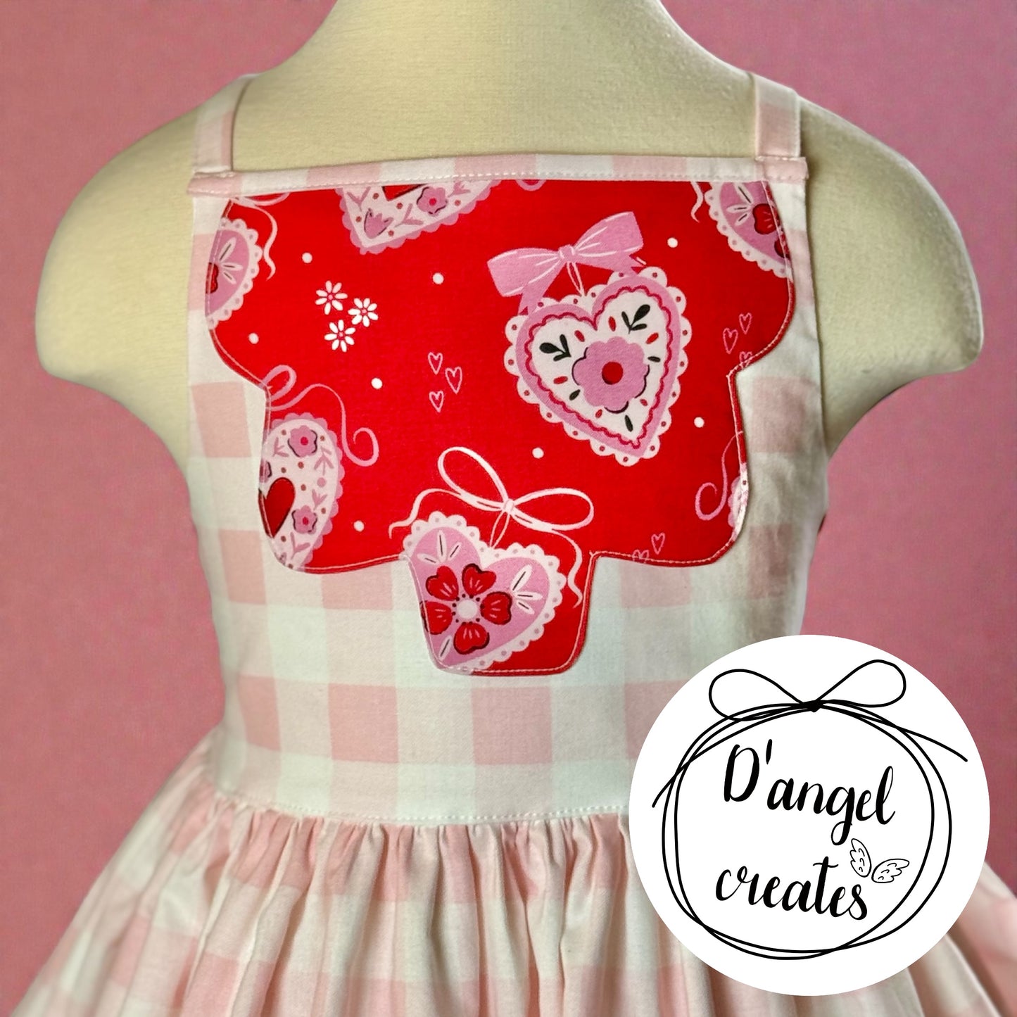 Valentine's Day, Hearts Cotton Dress