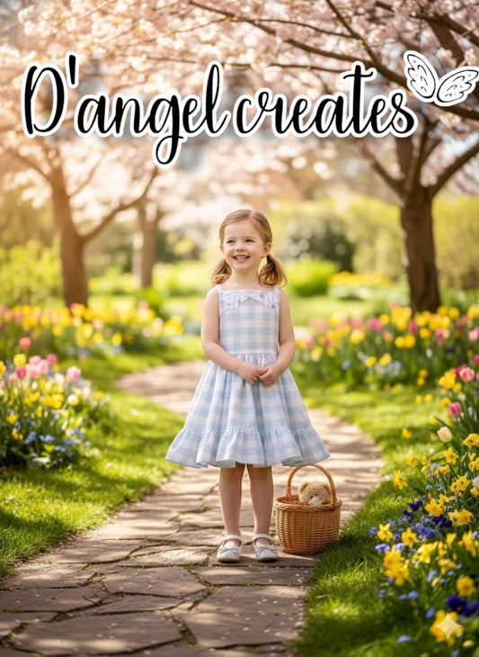 Spring, Easter Blue Cotton Dress