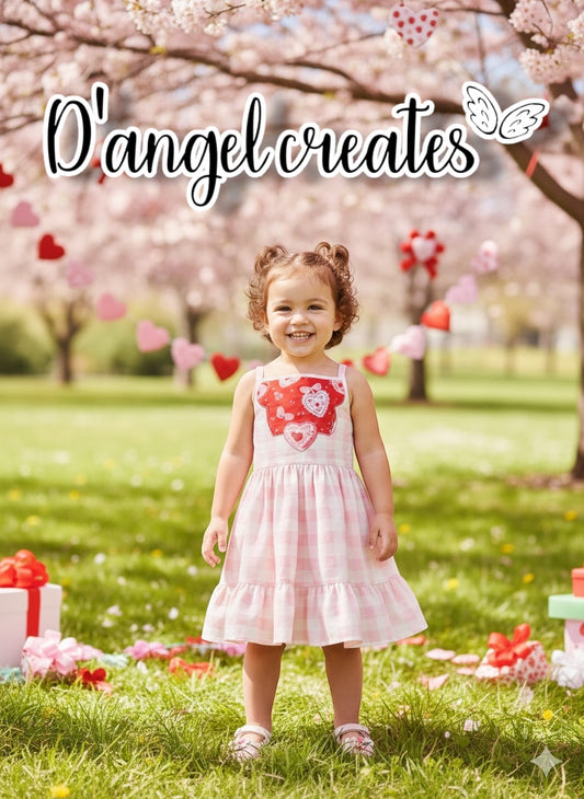 Valentine's Day, Hearts Cotton Dress