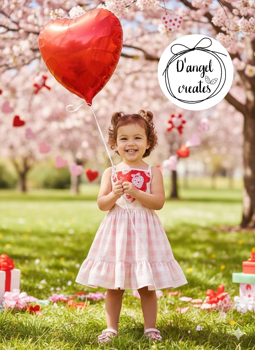 Valentine's Day, Hearts Cotton Dress