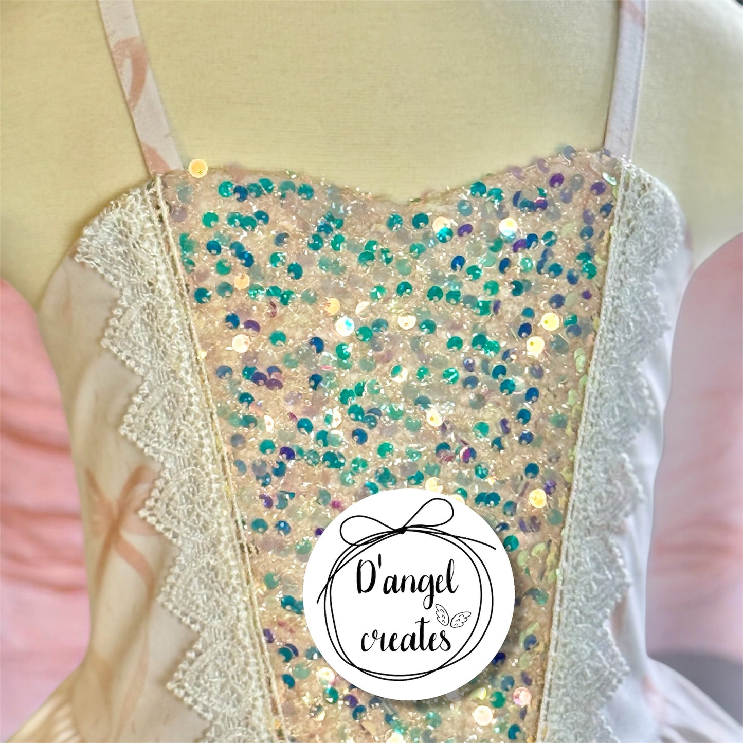 Sequin Pink Bow Dress