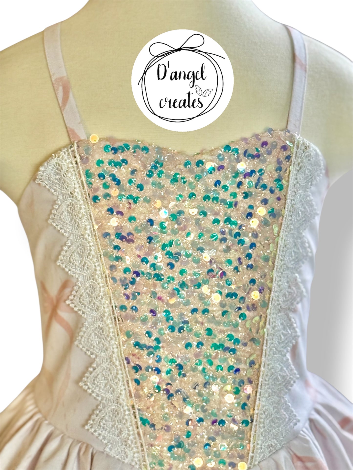 Sequin Pink Bow Dress