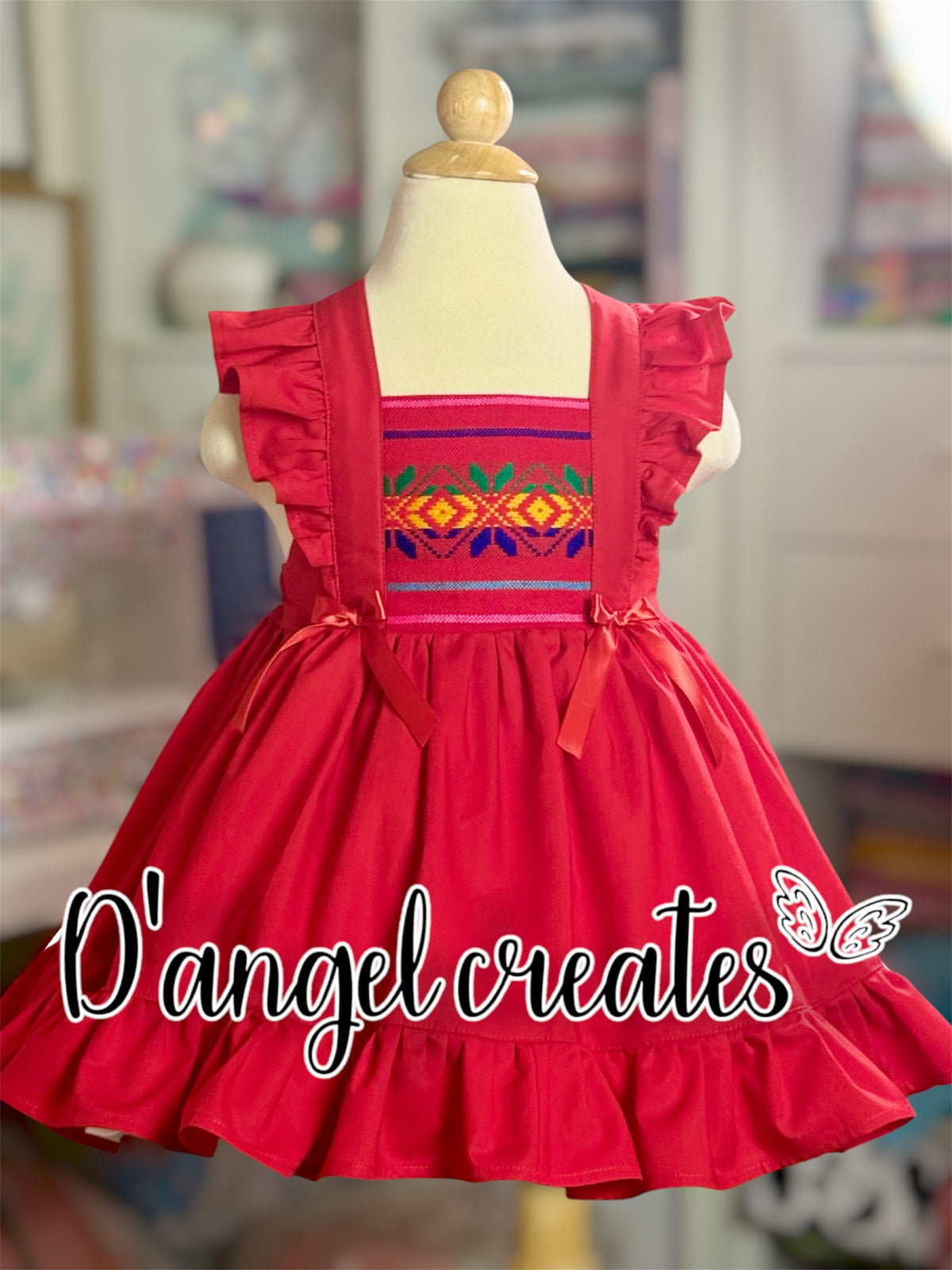 Red Folk Mexican Dress