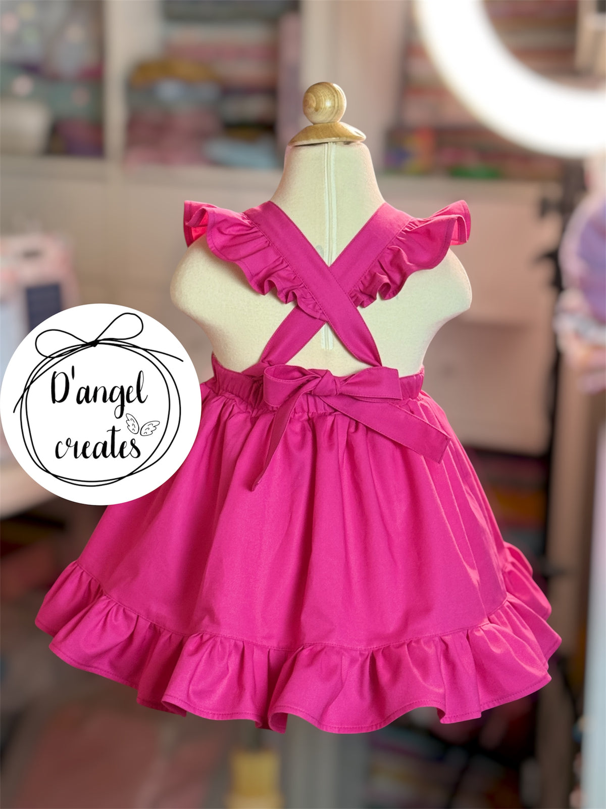 Pink, Fuschia, Folk Mexican Dress