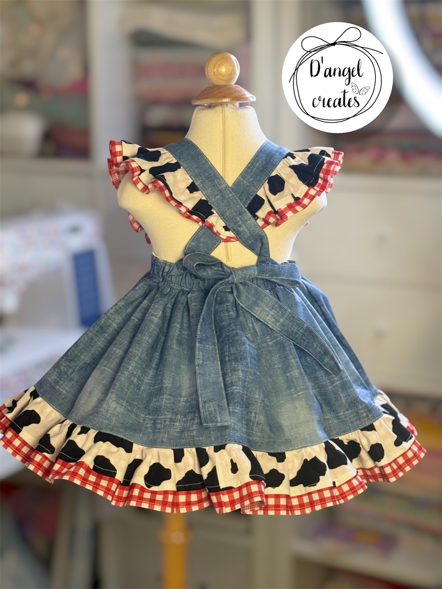 Vintage Cow Farm Dress