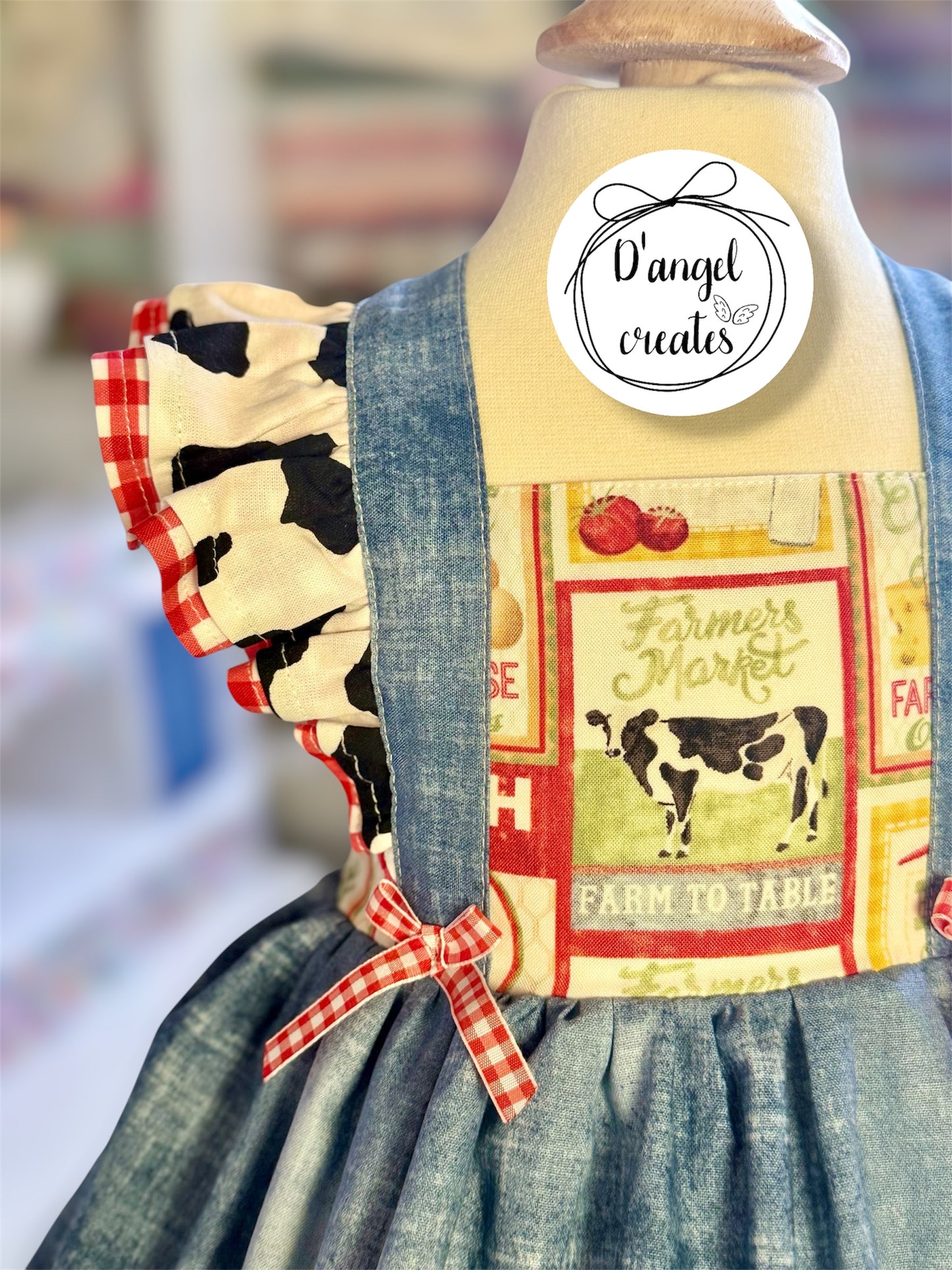 Vintage Cow Farm Dress