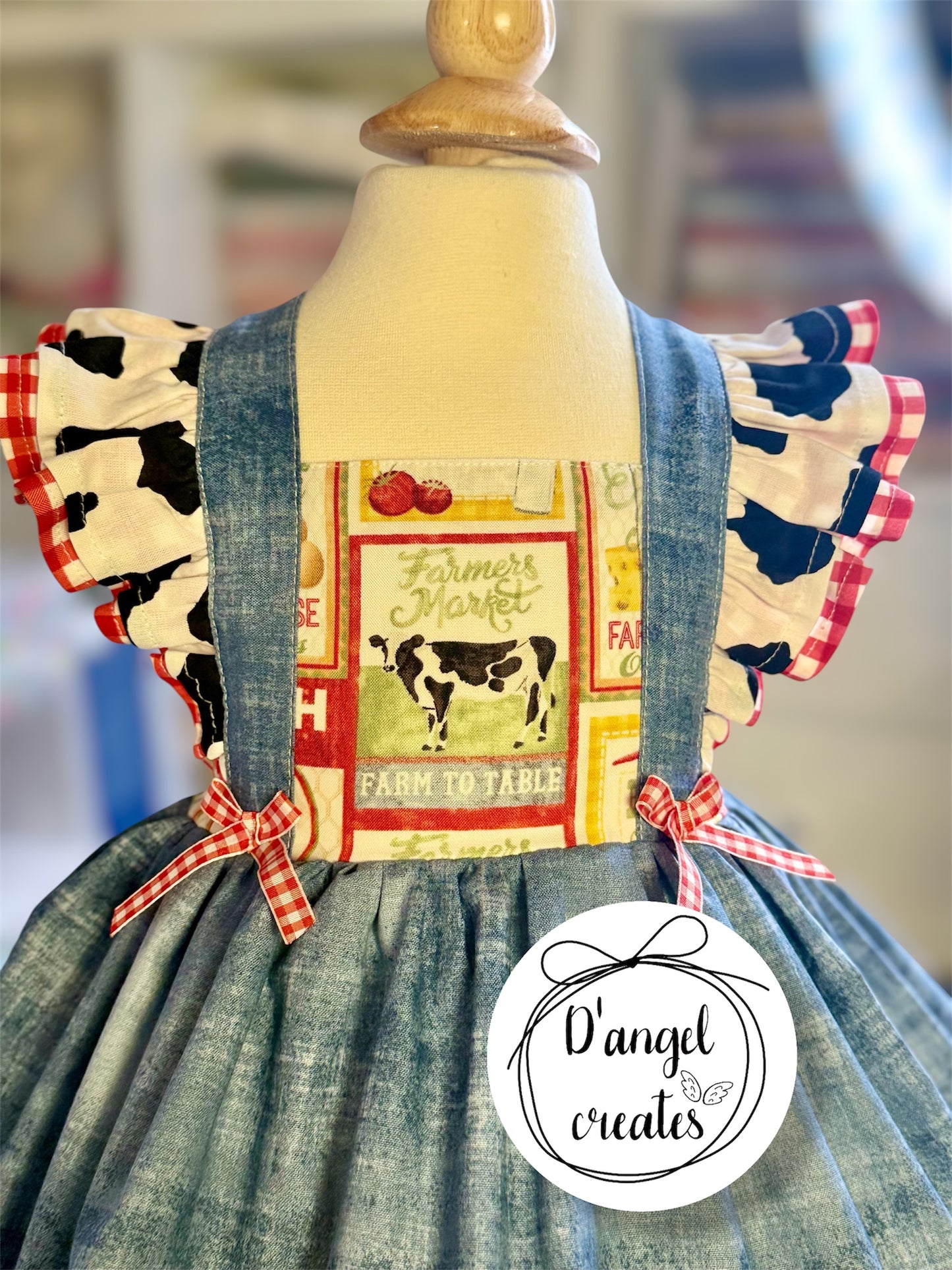 Vintage Cow Farm Dress