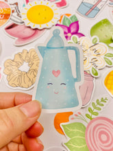 Load image into Gallery viewer, Blue coffee pot waterproof sticker
